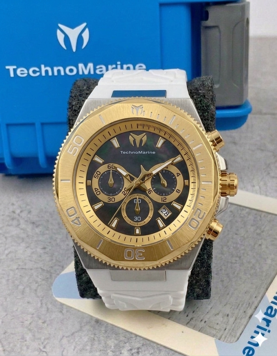 Reloj TechnoMarine Manta Ocean para hombre - 49 mm, blanco (TM-224013)