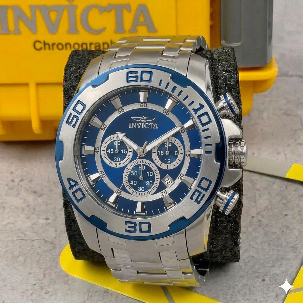 Reloj Invicta Pro Diver para hombre - 50 mm, Plateado. Azul (22319)