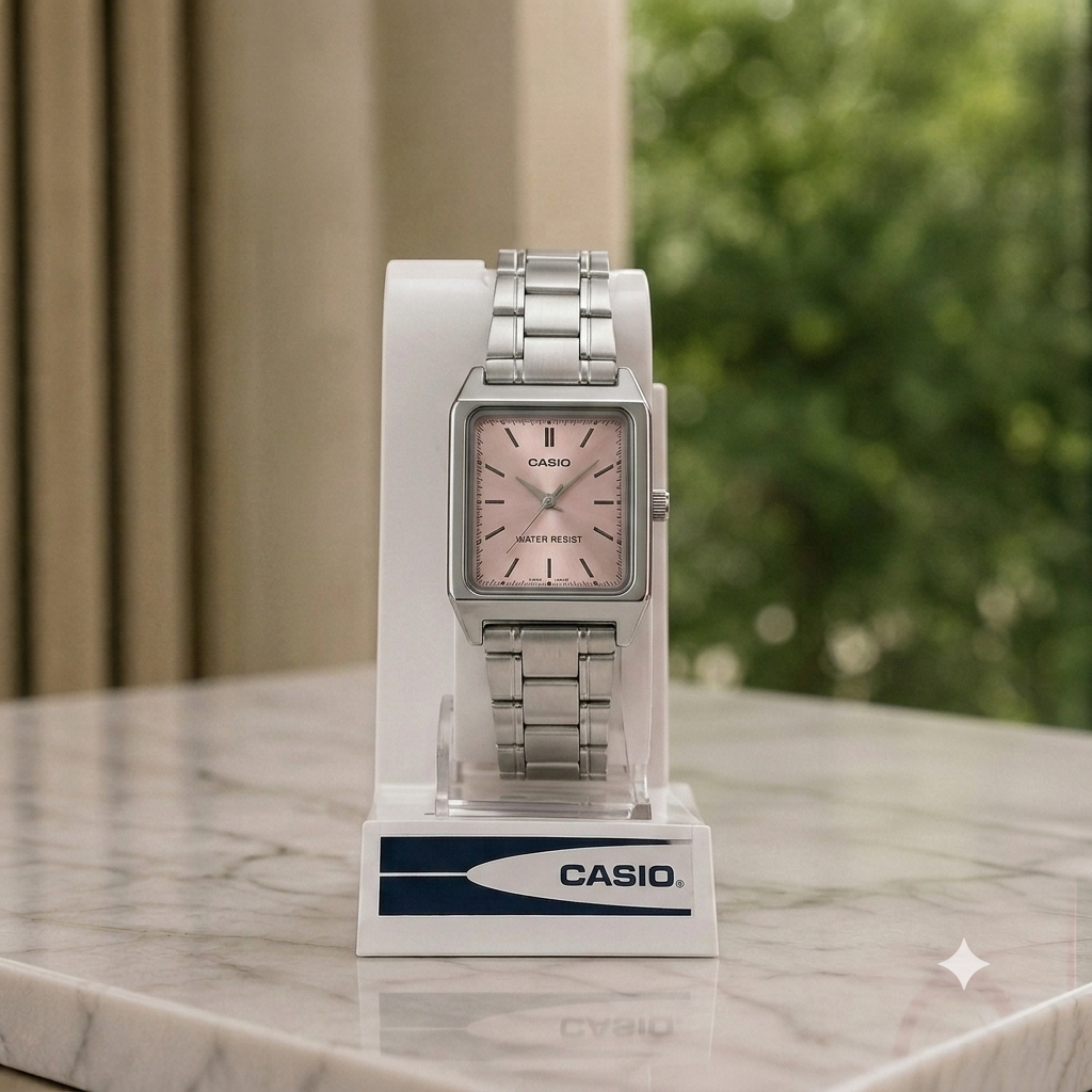 Casio LTP V007D + Bade'e Al Oud Noble Blush 100ml