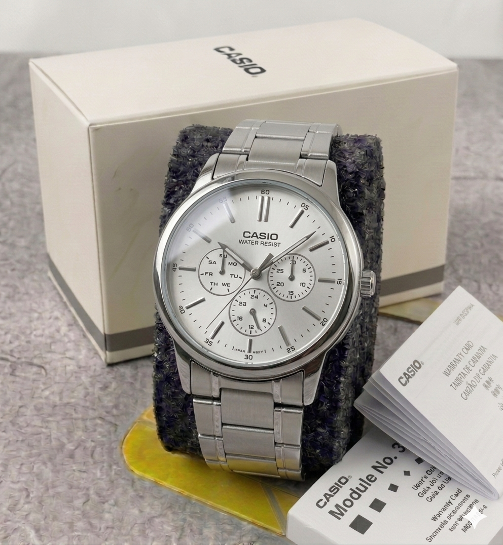 Reloj Casio Casual Para Hombre MTP-V300D-7A Plateado