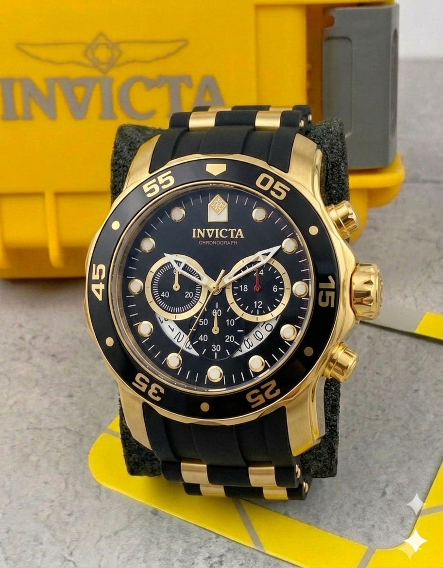 Reloj Invicta Pro Diver para hombre - 48 mm. Dorado. Negro (6981)