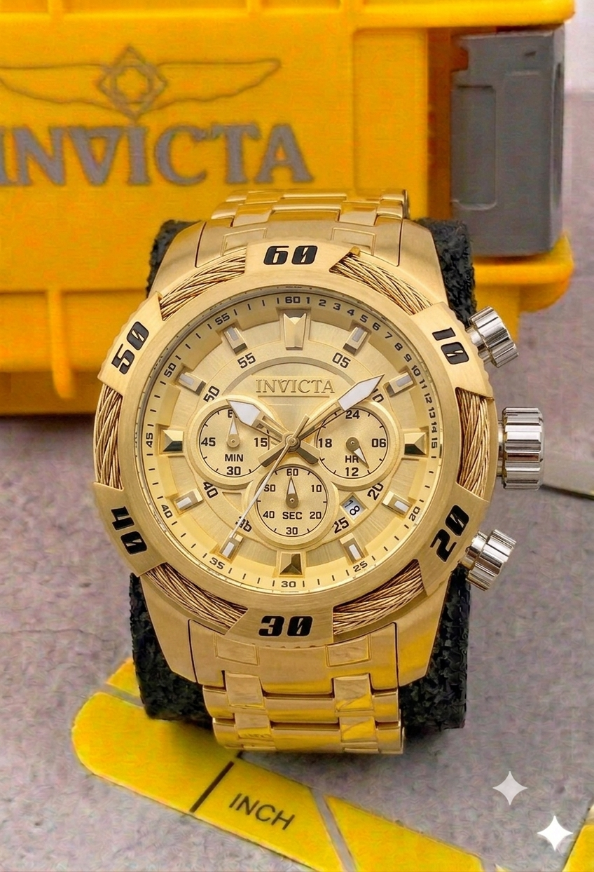 Invicta Speedway Ignition para hombre - 50 mm, dorado (49121)