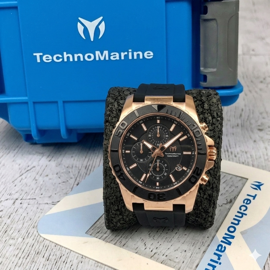 Reloj TechnoMarine Sea Grace para hombre - 45 mm, negro (TM-725002)
