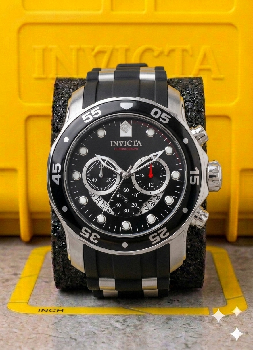 Reloj Invicta Pro Diver para hombre - 48 mm, Plateado. Negro (6997)