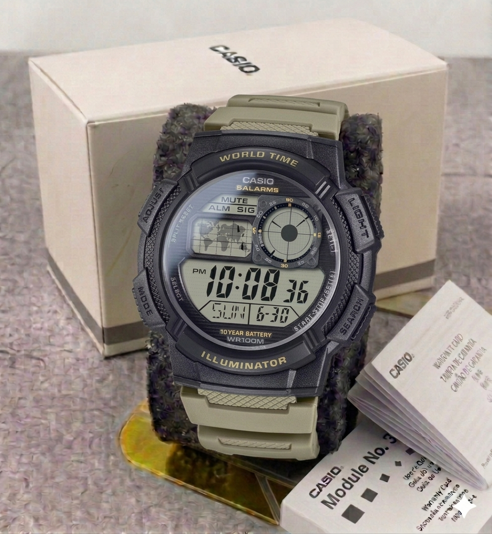 Reloj Casio Hombre Deportivo Militar AE-1000W-5AVDF