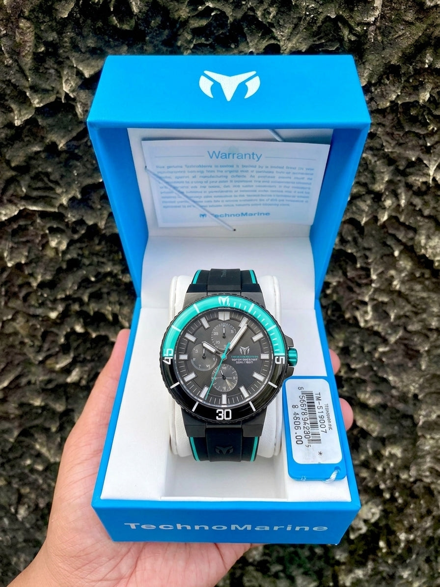 Reloj TechnoMarine Racing Legends 43mm. Negro - Azul  (525031)