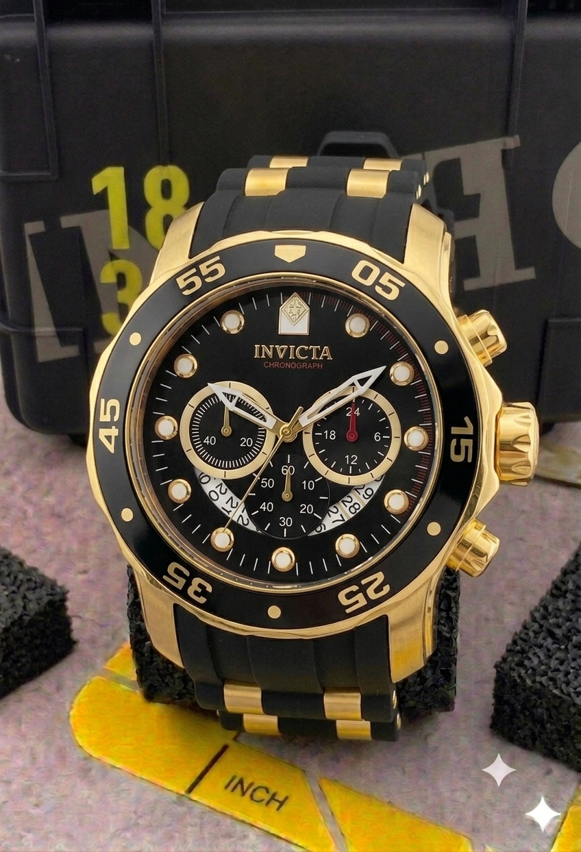 Reloj Invicta Pro Diver para hombre - 48 mm. Dorado. Negro (6981)