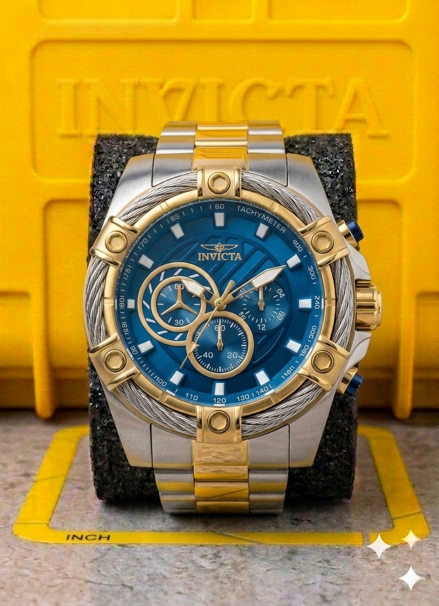Invicta Bolt Ace para hombre - 52 mm, Bicolor. Azul (25522)
