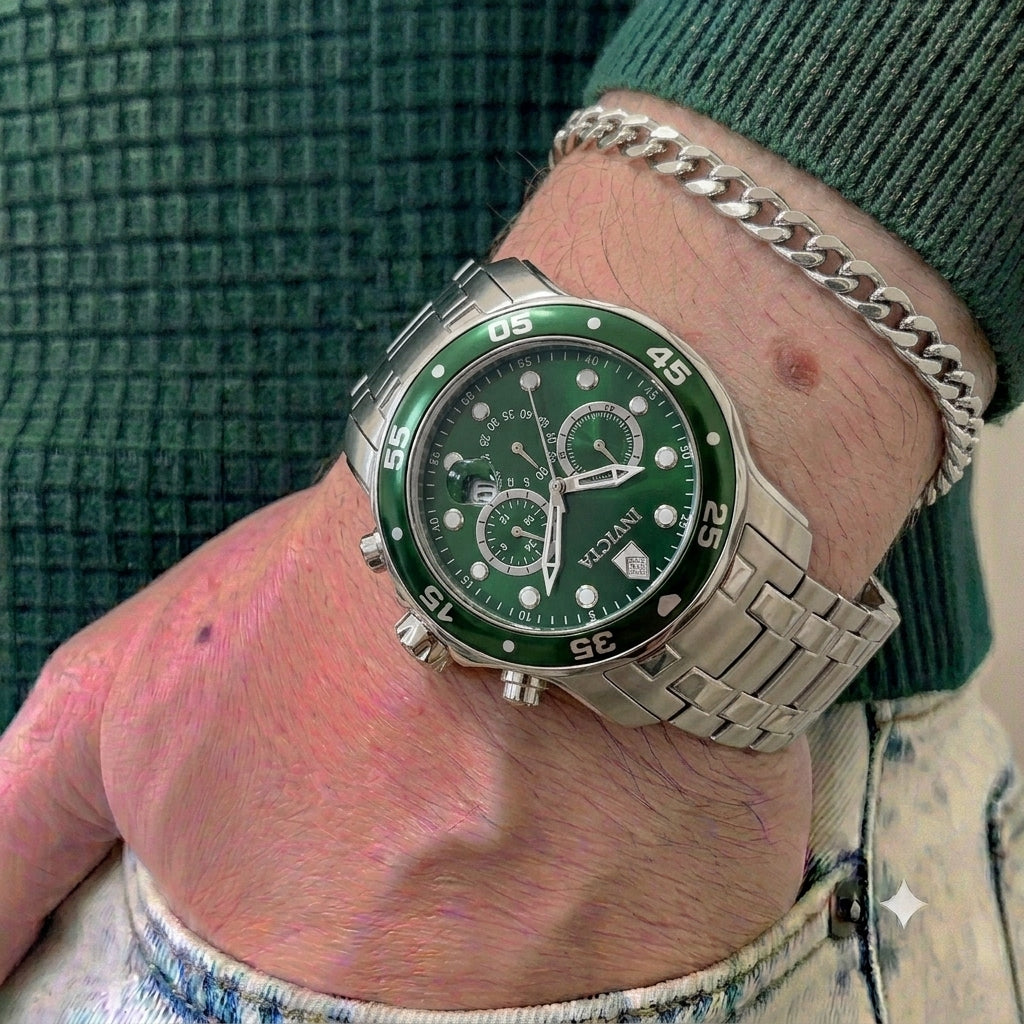 Reloj Invicta Pro Diver para hombre - 48 mm. Plateado - Verde (47559)