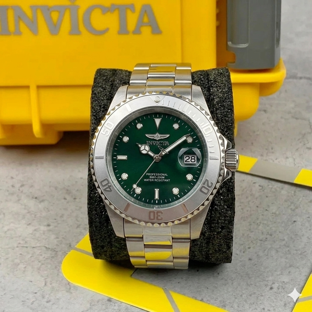 Reloj Invicta Pro Diver para hombre - 40 mm, Plateado. Verde (48402)