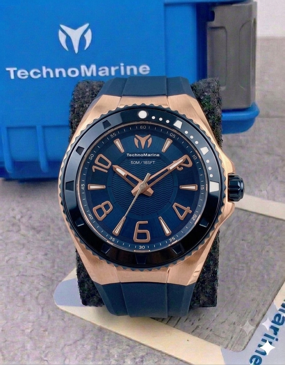 Reloj TechnoMarine Lusso para hombre 44mm Azul Oscuro (TM-225028)