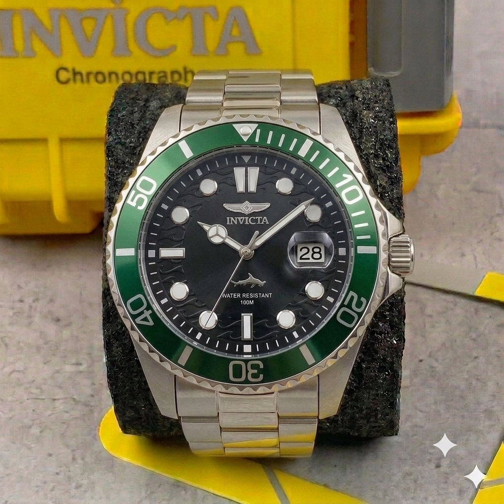 Reloj Invicta Pro Diver para hombre - 43 mm, Plateado. Verde (50943)