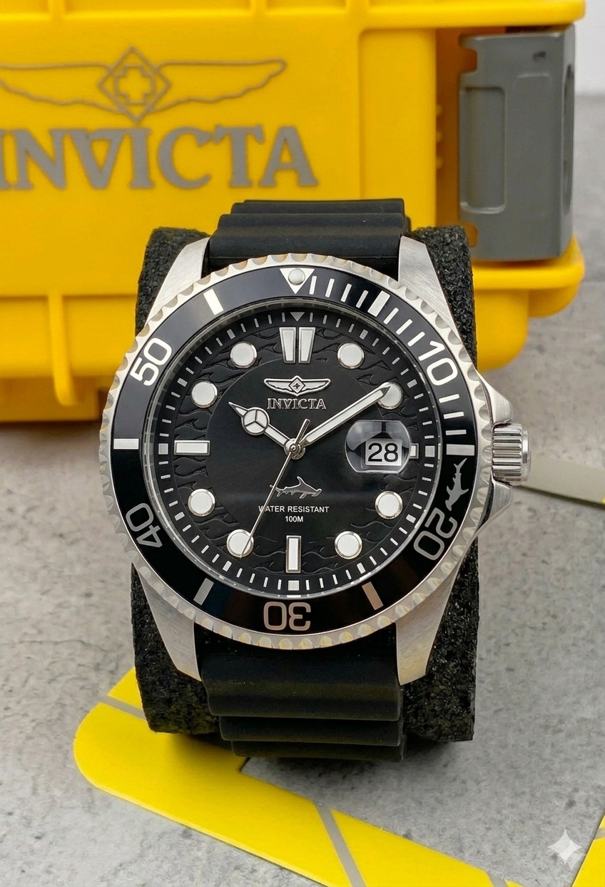 Invicta Pro Diver Shark para hombre - 43 mm, negro (47161)