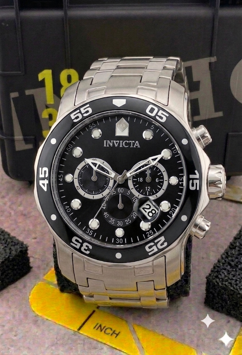 Reloj Invicta Pro Diver para hombre - 48 mm. Plateado. Negro (0069)