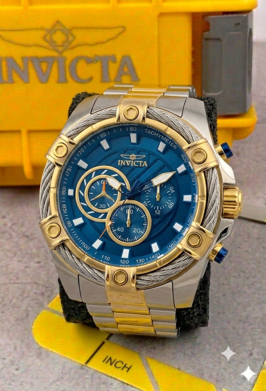 Invicta Bolt Ace para hombre - 52 mm, Bicolor. Azul (25522)