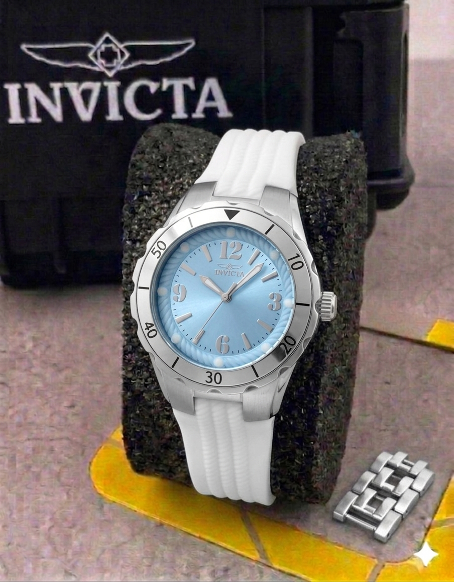 Reloj Invicta Angel para Mujer - 38 mm, Blanco- Azul (48848)