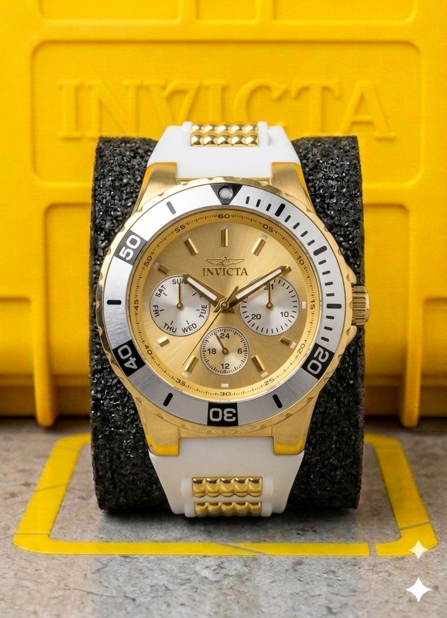 Reloj Invicta Aviator Women's - 38mm, Dorado, Blanco (37317)