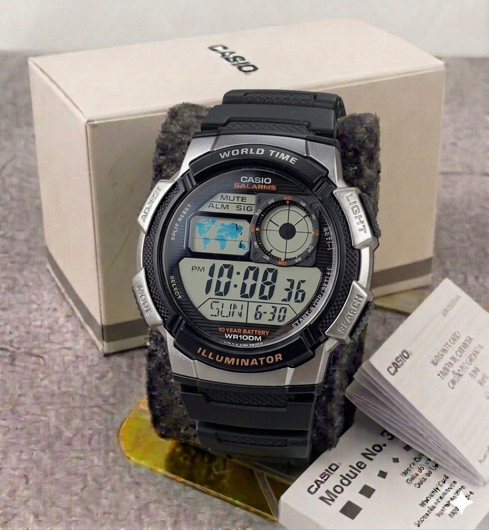 Reloj Casio Hombre Deportivo Negro AE-1000W-1BV