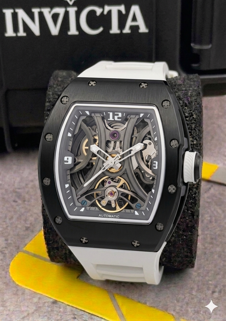 Reloj Invicta Rally S1 Automático - Esqueleto, 44mm - Blanco(49021)