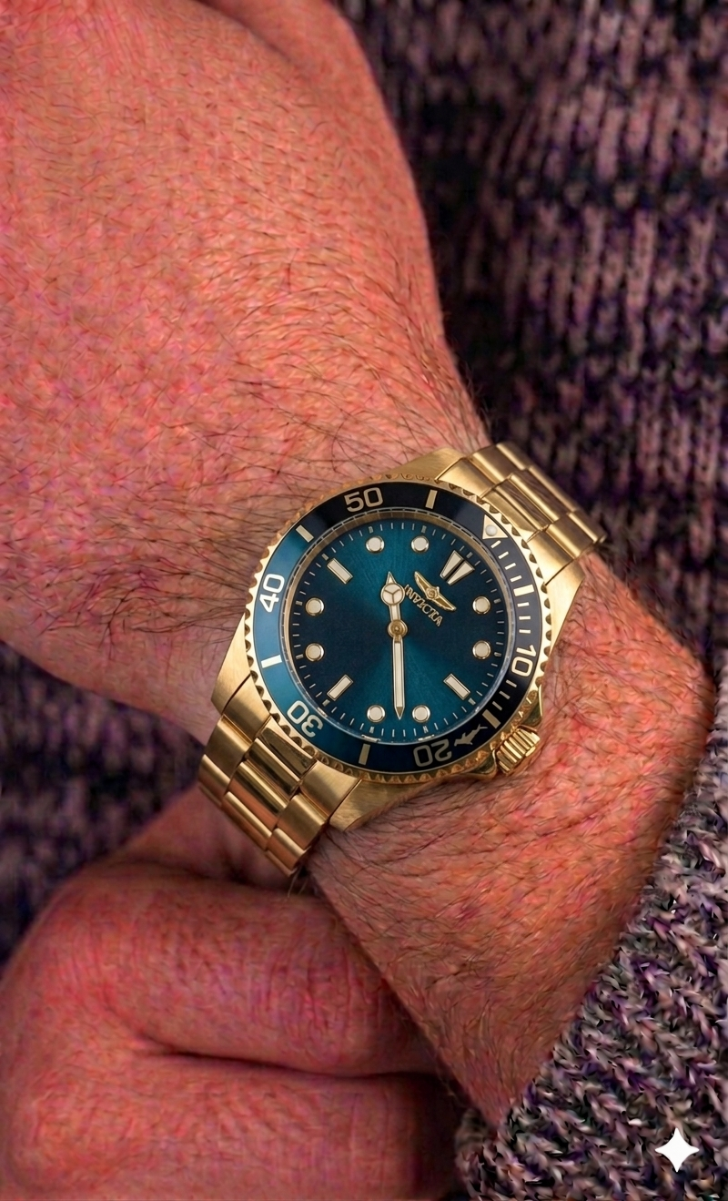 Reloj Invicta Pro Diver para hombre - 43 mm, Dorado. Azul (49707)