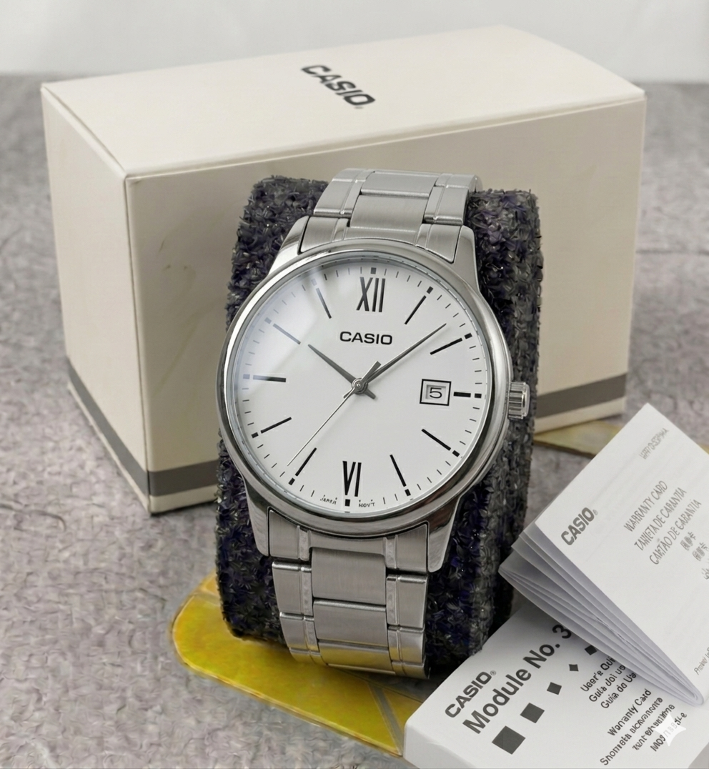 Reloj Casio para Hombre Casual Plateado MTP-V002D-7B3UDF