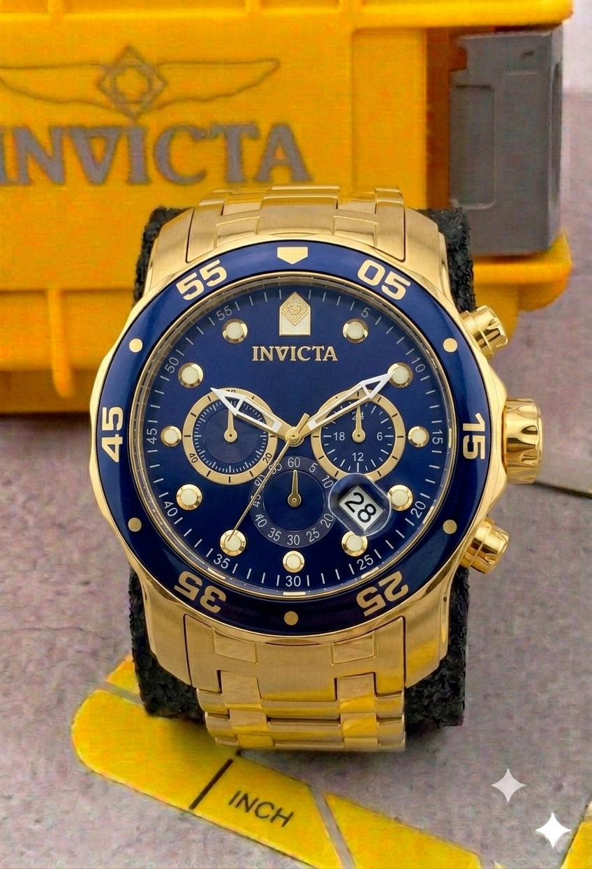 Reloj Invicta Pro Diver para hombre - 48 mm, Dorado. Azul (0073)
