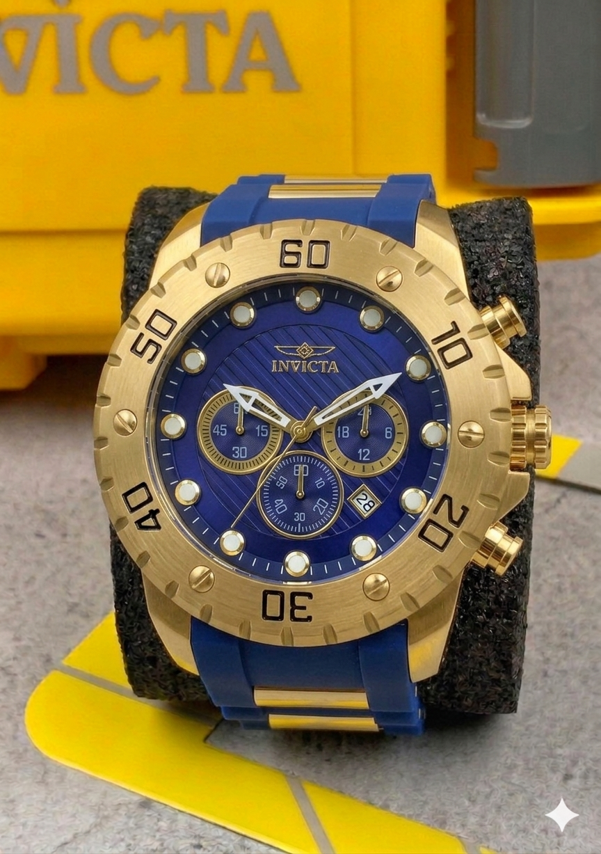Reloj Invicta Pro Diver para hombre - 50 mm, Azul. Dorado (20280)