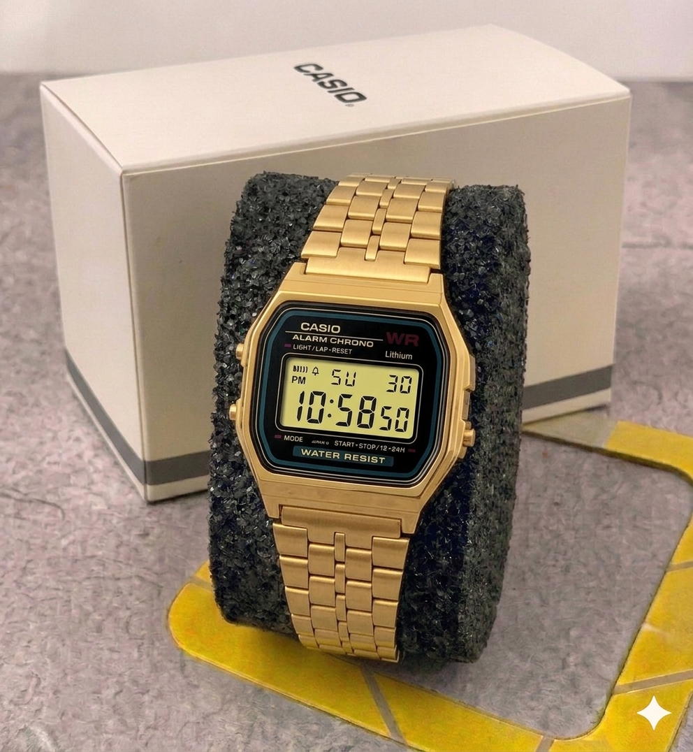 Reloj Casio Digital Para Dama A159WGEA-1 ,Dorado