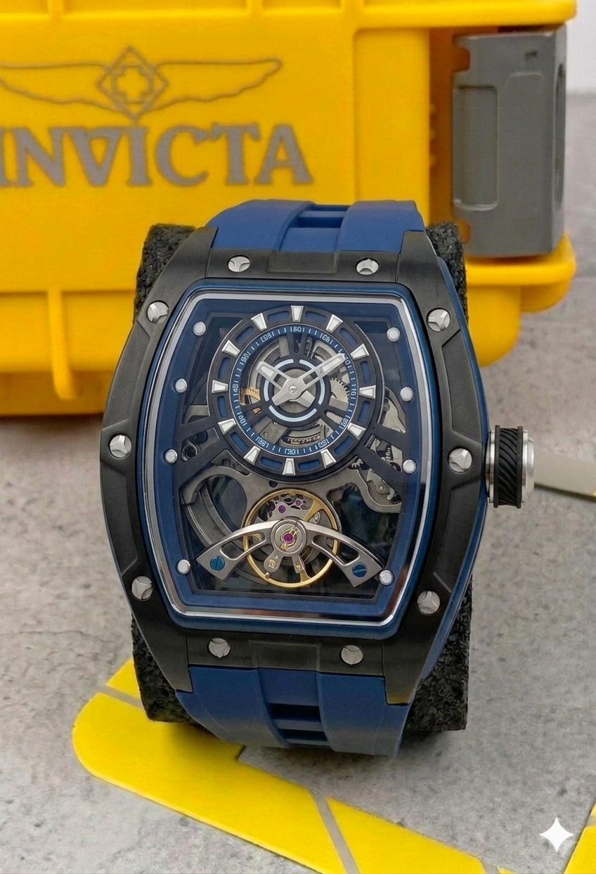 Reloj Invicta Rally S1 Automático - Esqueleto, 44mm - Azul(49036)