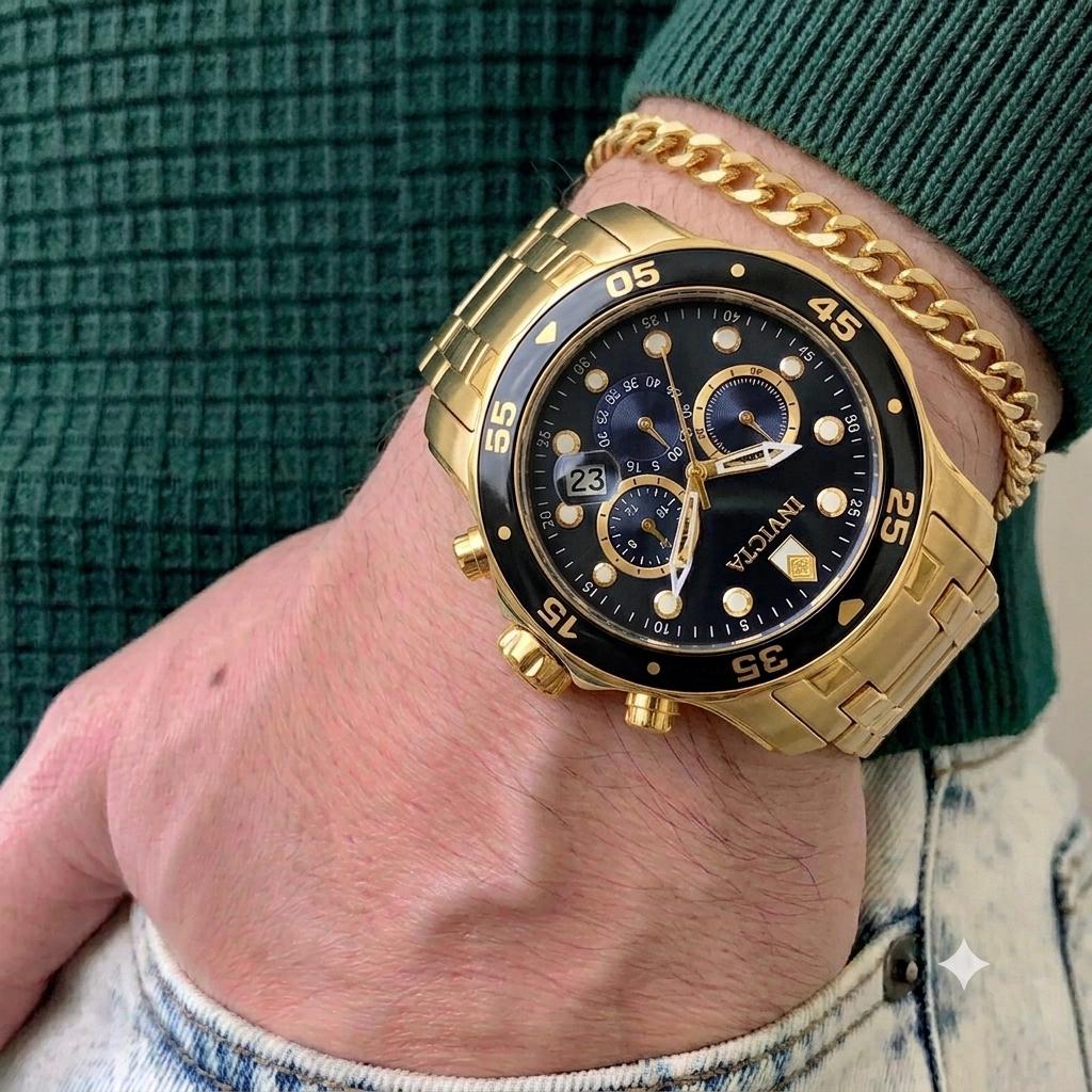 Reloj Invicta Pro Diver para hombre - 48 mm, Dorado. Negro (0072)