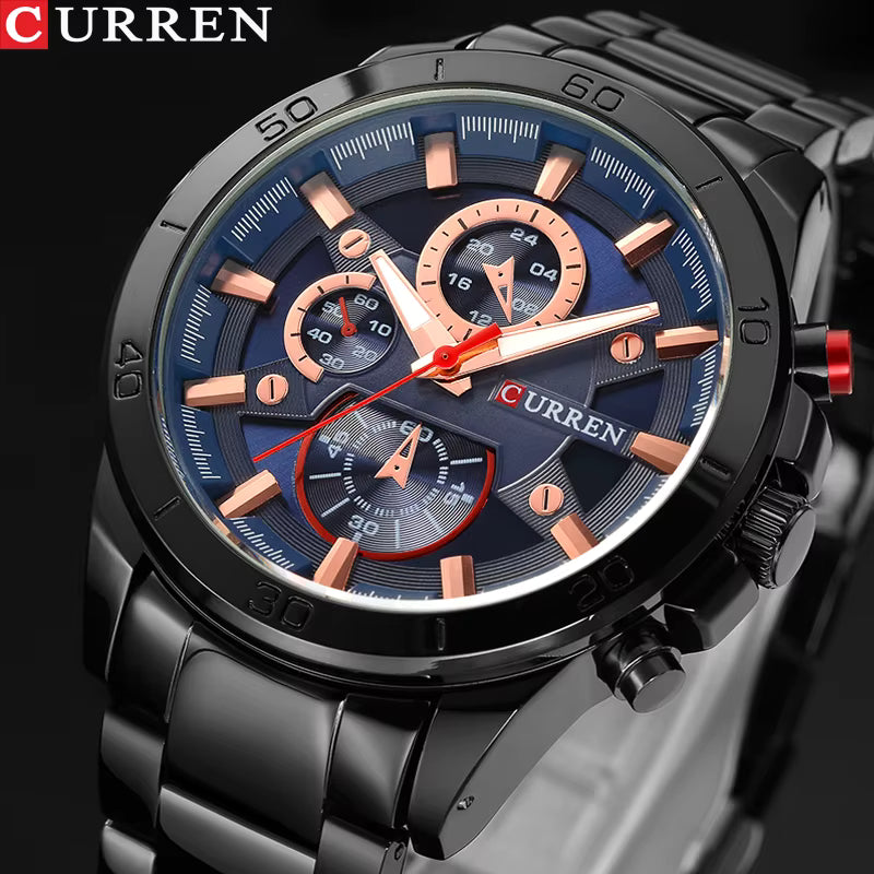 Reloj Curren 8275 Negro (Subesferas Decorativas)