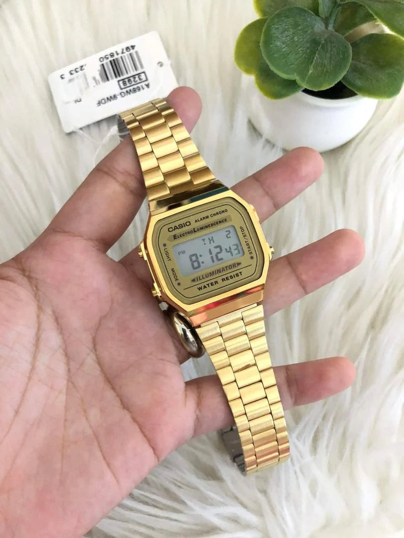 Reloj Casio Digital Ref A168WG-9W- unisex