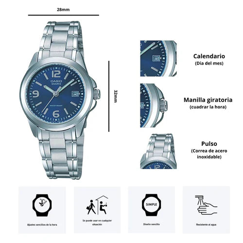 Casio LTP-1215A + Bade'e Al Oud Noble Blush 100ml