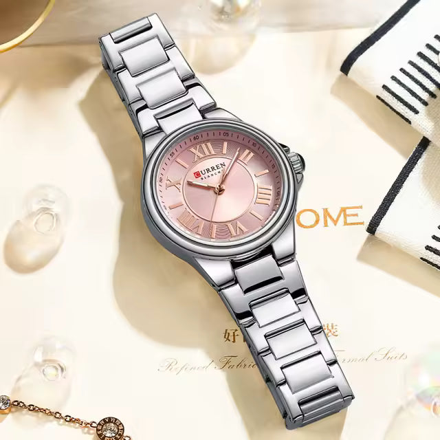 Reloj Curren 9091 Plata-Oro Rosa para Dama 33mm
