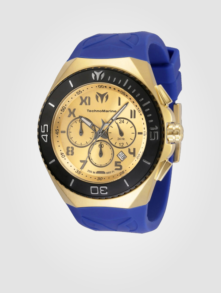 Reloj Technomarine Manta para hombre - 48 mm. Dorado. Azul (220118)