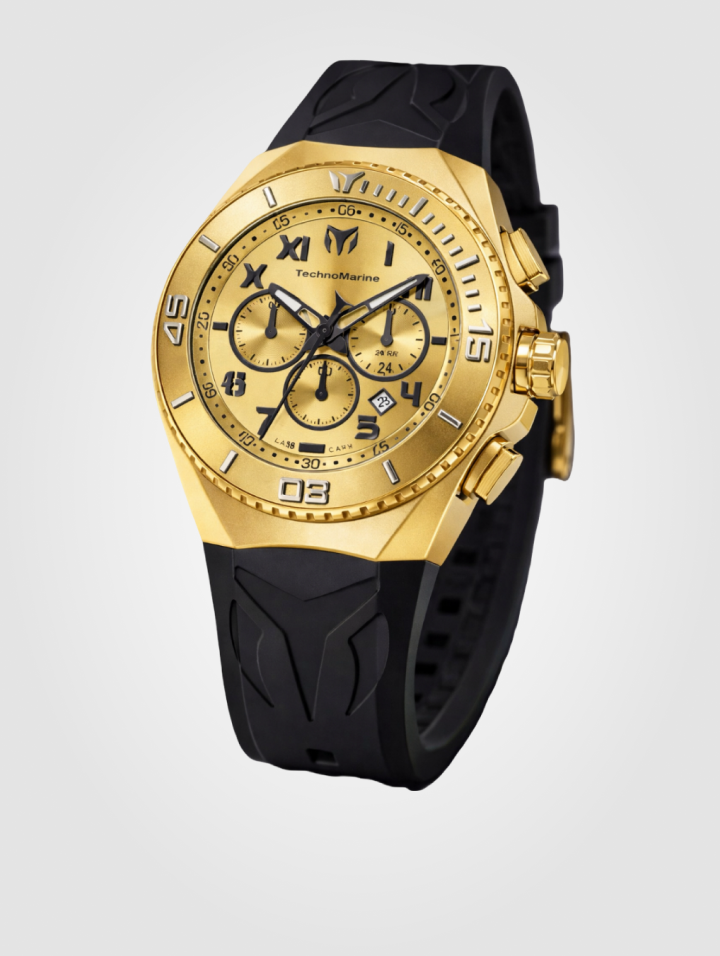 Reloj TechnoMarine Manta para hombre - 48 mm, Negro. Dorado (TM-225021)