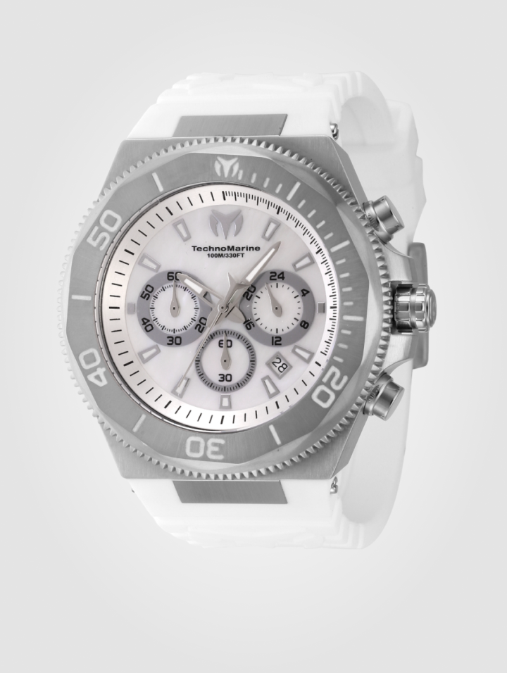 Reloj TechnoMarine Manta Ocean para hombre - 48 mm, blanco (TM-222076)