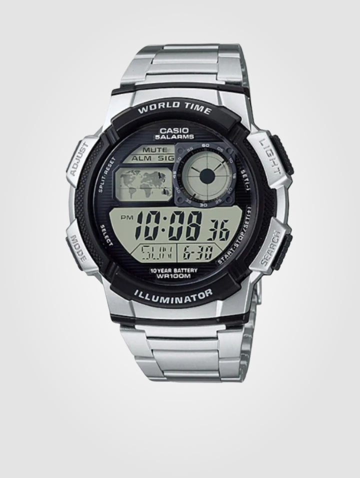 Reloj Casio Digital Para Hombre AE 1000WD-1AV - Plateado