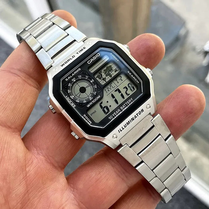 Reloj Casio Digital Para Hombre AE 1200WHD-1AV - Plateado