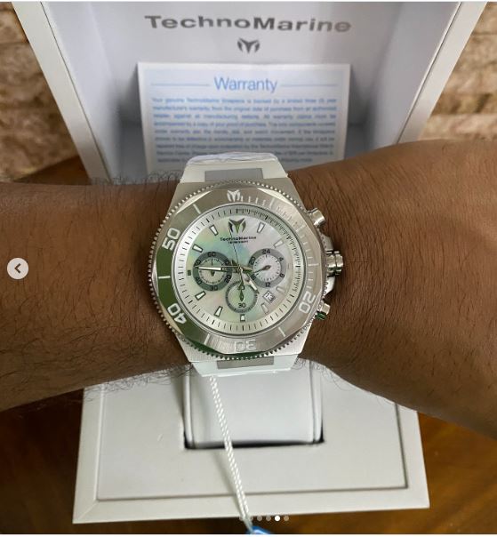 Reloj TechnoMarine Manta Ocean para hombre - 48 mm, blanco (TM-222076)