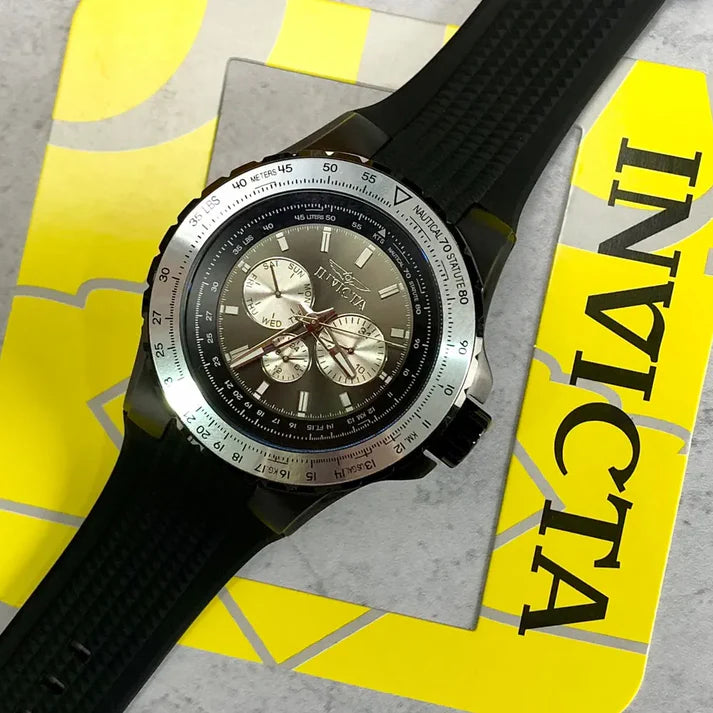 Reloj Invicta Aviator Ref-33033,Cuarzo-50mm, Caballero