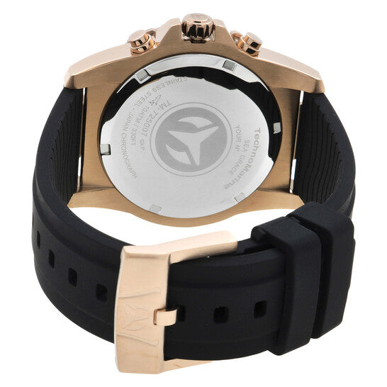 Reloj TechnoMarine Sea Grace para hombre - 45 mm, negro y oro rosa (TM-725007)