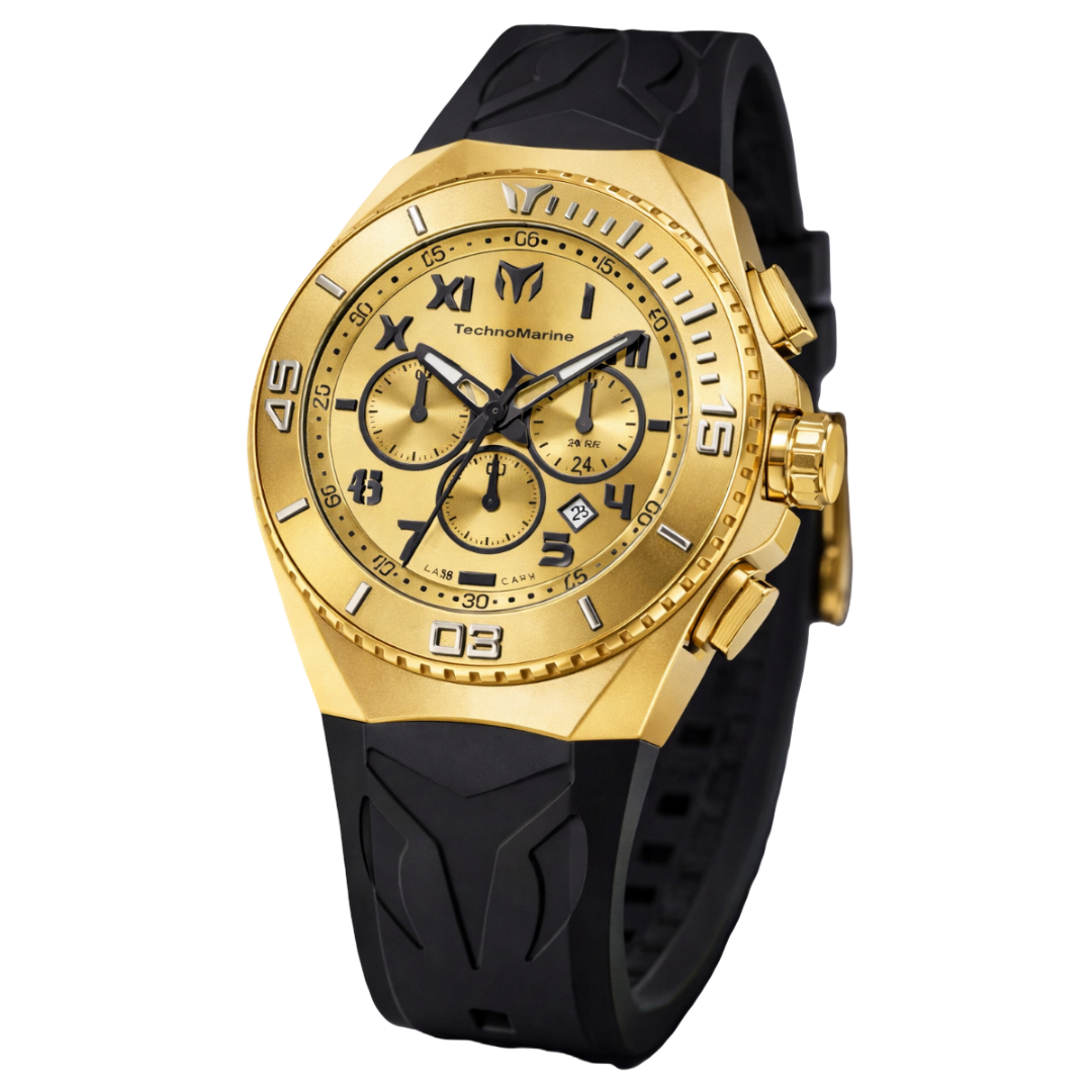 Reloj TechnoMarine Manta para hombre - 48 mm, Negro. Dorado (TM-225021)