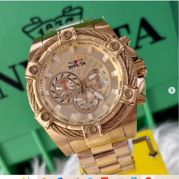 Invicta Bolt Ace para hombre - 52 mm, dorado (49815)