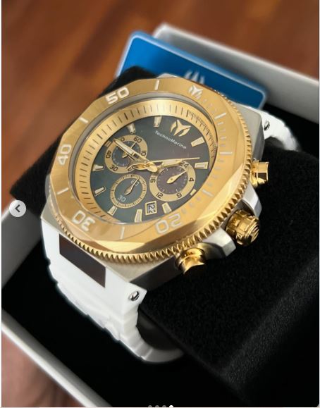 Reloj TechnoMarine Manta Ocean para hombre - 49 mm, blanco (TM-224013)